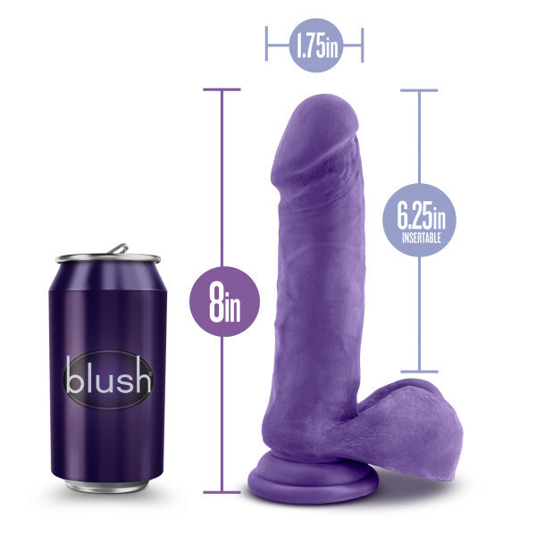 Au Naturel Bold Hero 8 Inch Dildo Purple