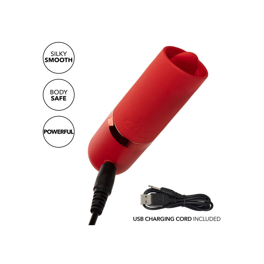 Kyst Flicker Mini (Pink) – Waterproof Mini Massager with Flickering Tongue Tip and 10 Vibration Functions