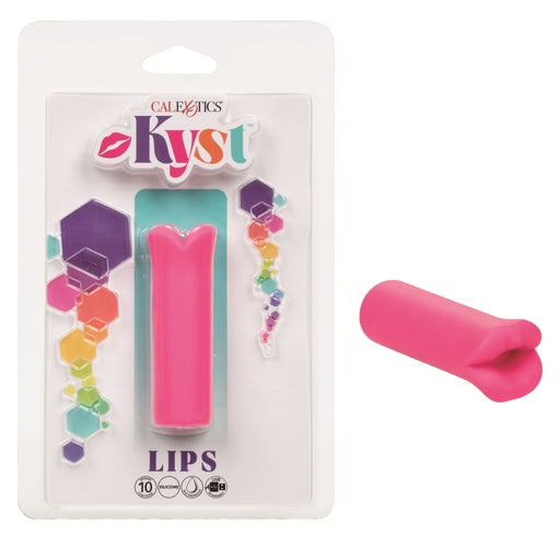 Kyst Lips Mini Massager Pink Silicone Bullet with 10 Vibration Functions