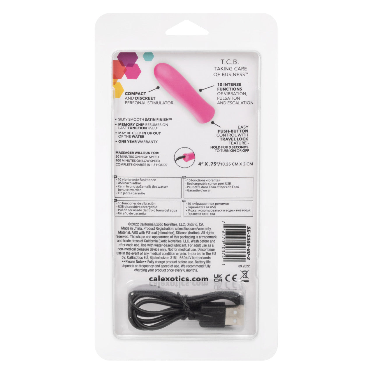 Kyst T.C.B. Taking Care of Business Mini Massager Pink 4-Inch Satin Finish