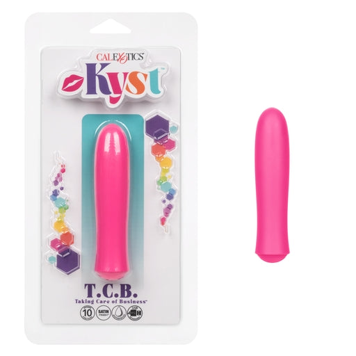 Kyst T.C.B. Taking Care of Business Mini Massager Pink 4-Inch Satin Finish