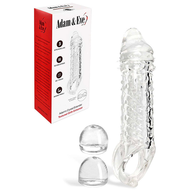 Adam & Eve Crystal Extender – 22.9 cm Adjustable Penis Extender Sleeve