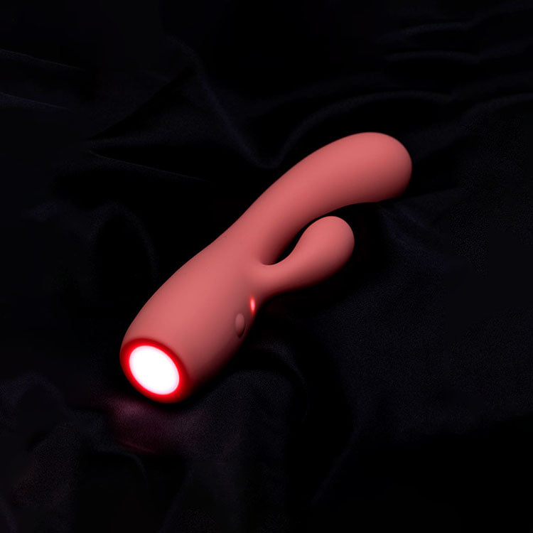 Adam & Eve Groovy Glow-Ups Curvie – USB Rechargeable 17.8 cm Rabbit Vibrator