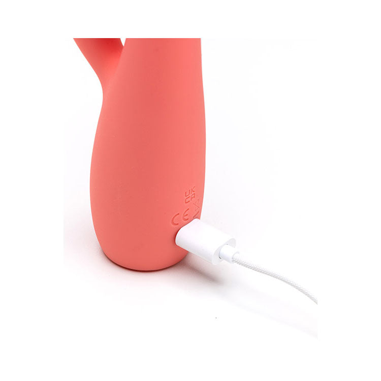 Adam & Eve Groovy Glow-Ups Curvie – USB Rechargeable 17.8 cm Rabbit Vibrator