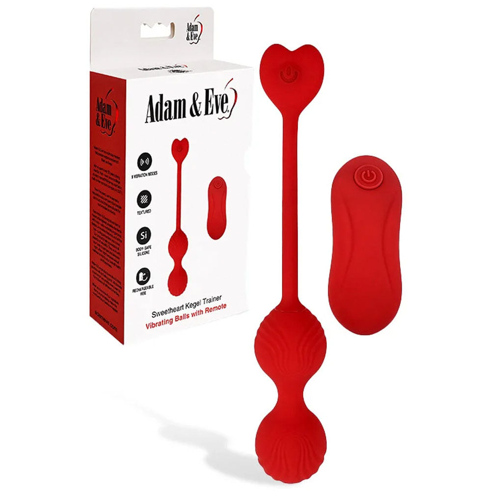 Adam & Eve Sweetheart (Pink) – Rechargeable Remote-Controlled Kegel Trainer Balls