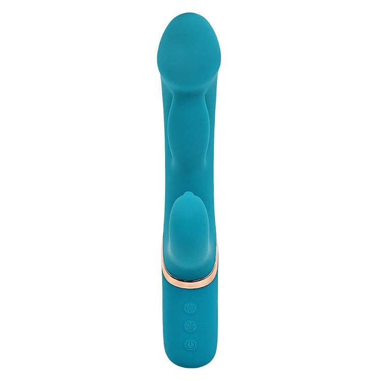 Adam & Eve Sirens Embrace (Teal) – USB Rechargeable Inflatable Rabbit Vibrator