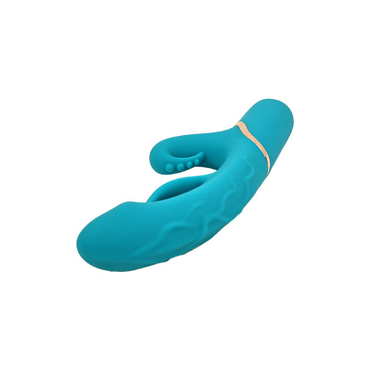 Adam & Eve Sirens Embrace (Teal) – USB Rechargeable Inflatable Rabbit Vibrator