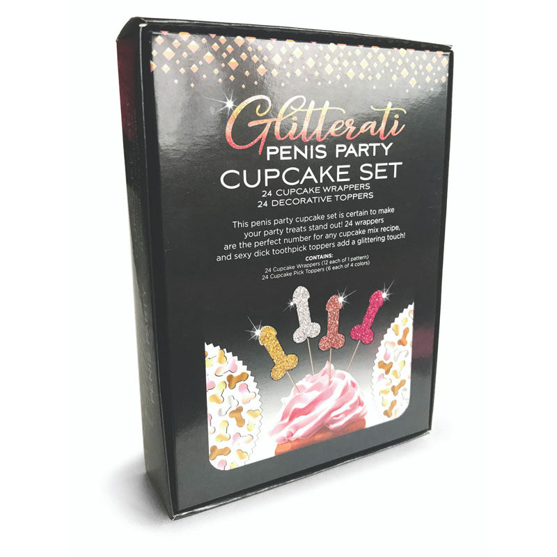 Glitterati Penis Party Cupcake Set of 24