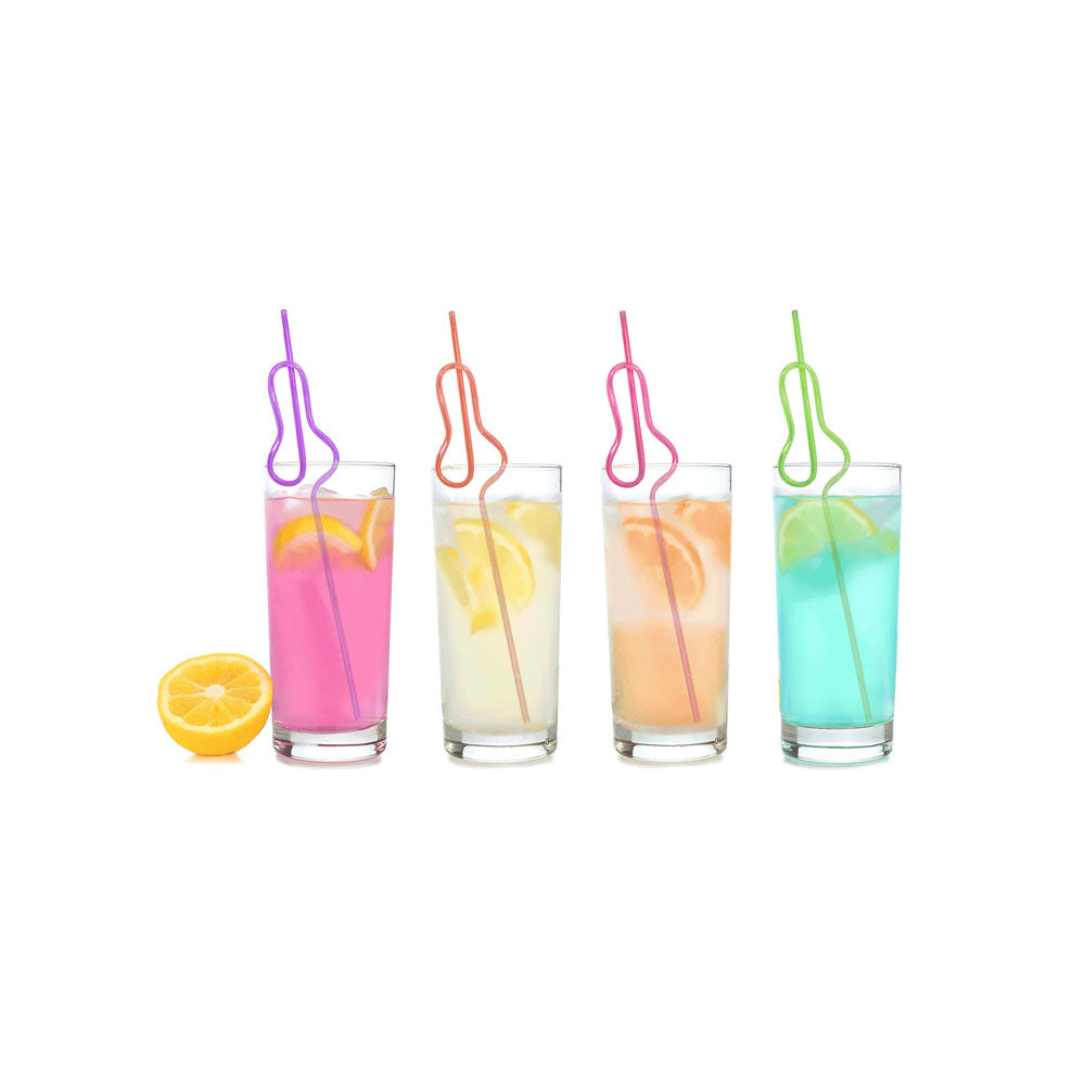 Glitterati Penis Silly Straws Set of 8 Reusable Party Straws