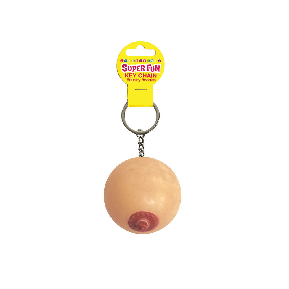 Squishy Boob Novelty Keychain