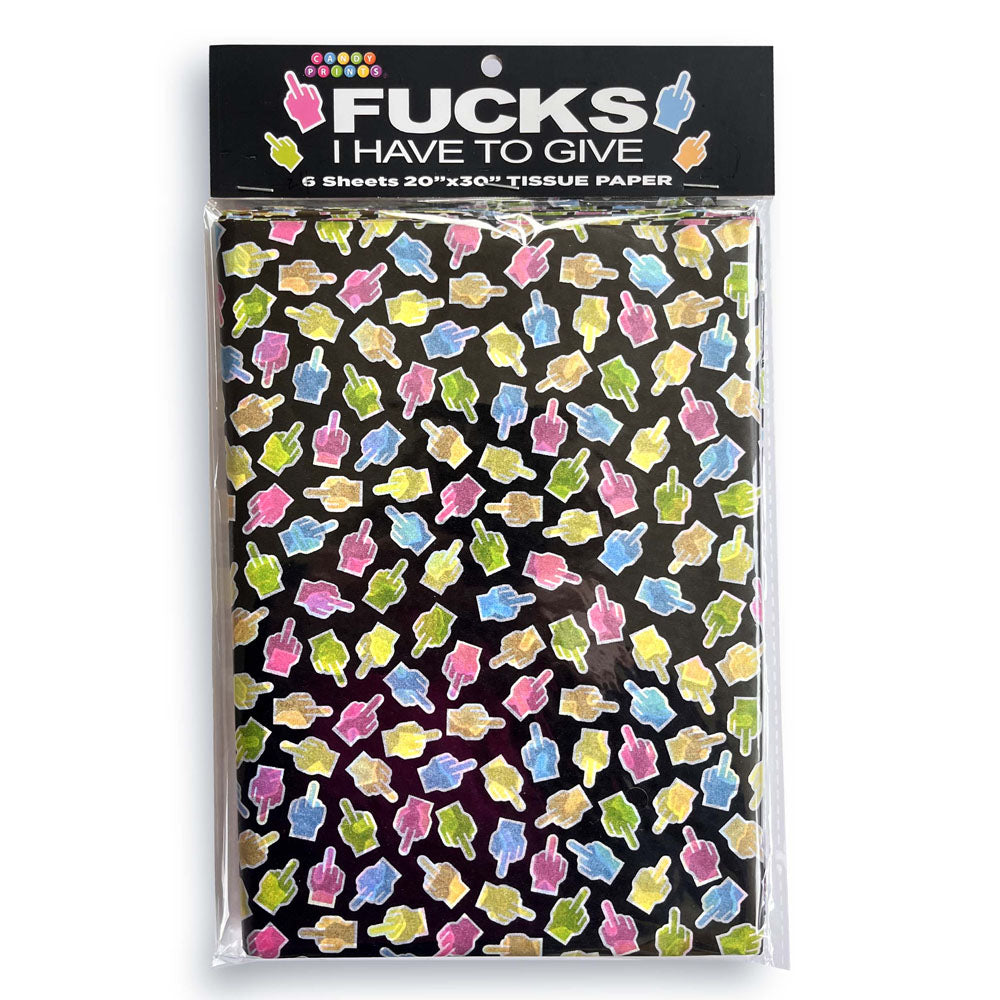 Fucks I Have To Give Tissue Paper Sheets 6 Pack Novelty Gift Wrap