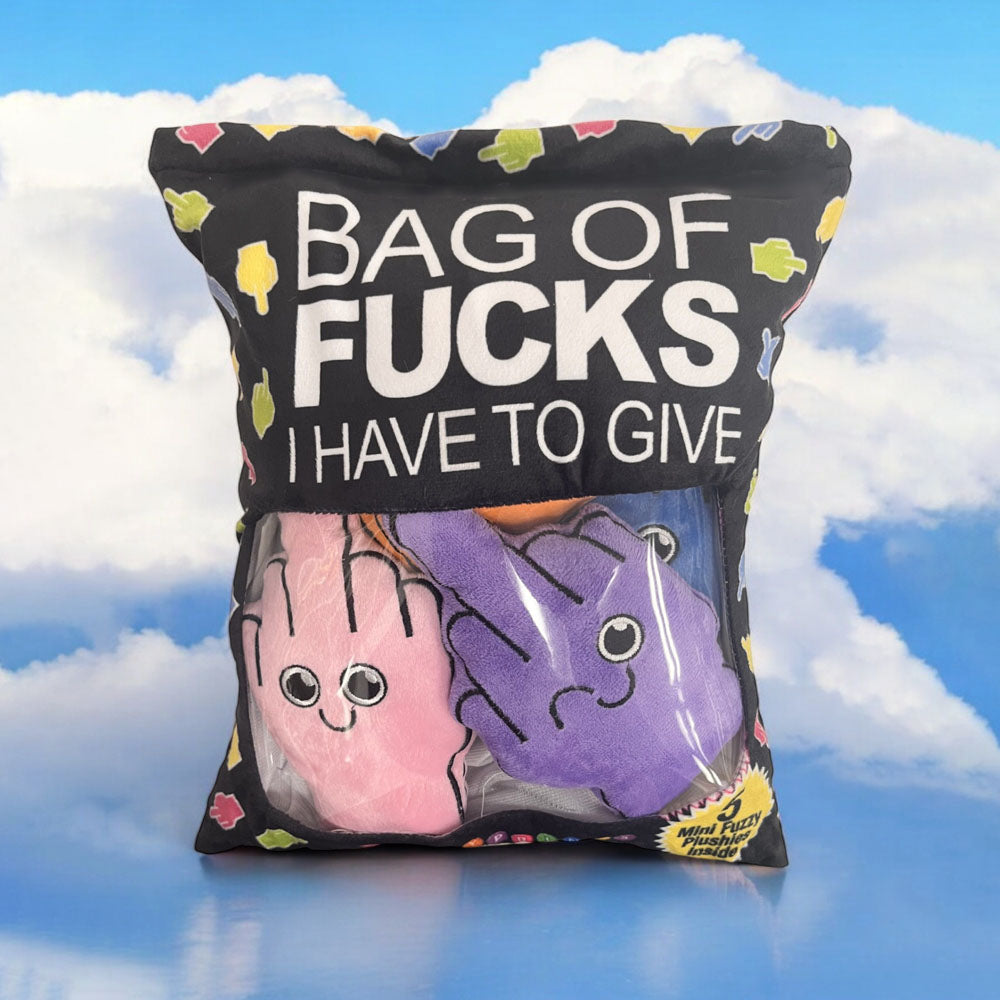 Bag of Fucks I Have to Give – Set of 5 Mini Fuzzy Plushy Pillows