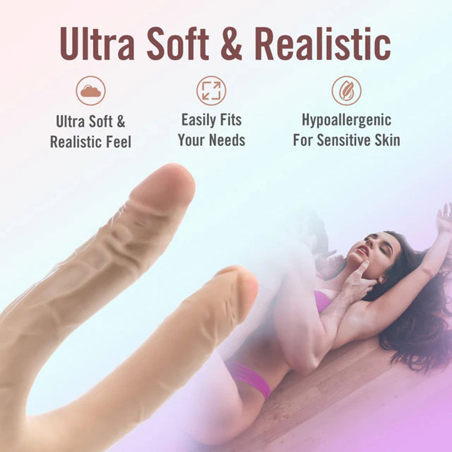 Dr Skin Plus 16.5 Inch Posable Double Dong 42 Centimeter Dual Ended Dildo