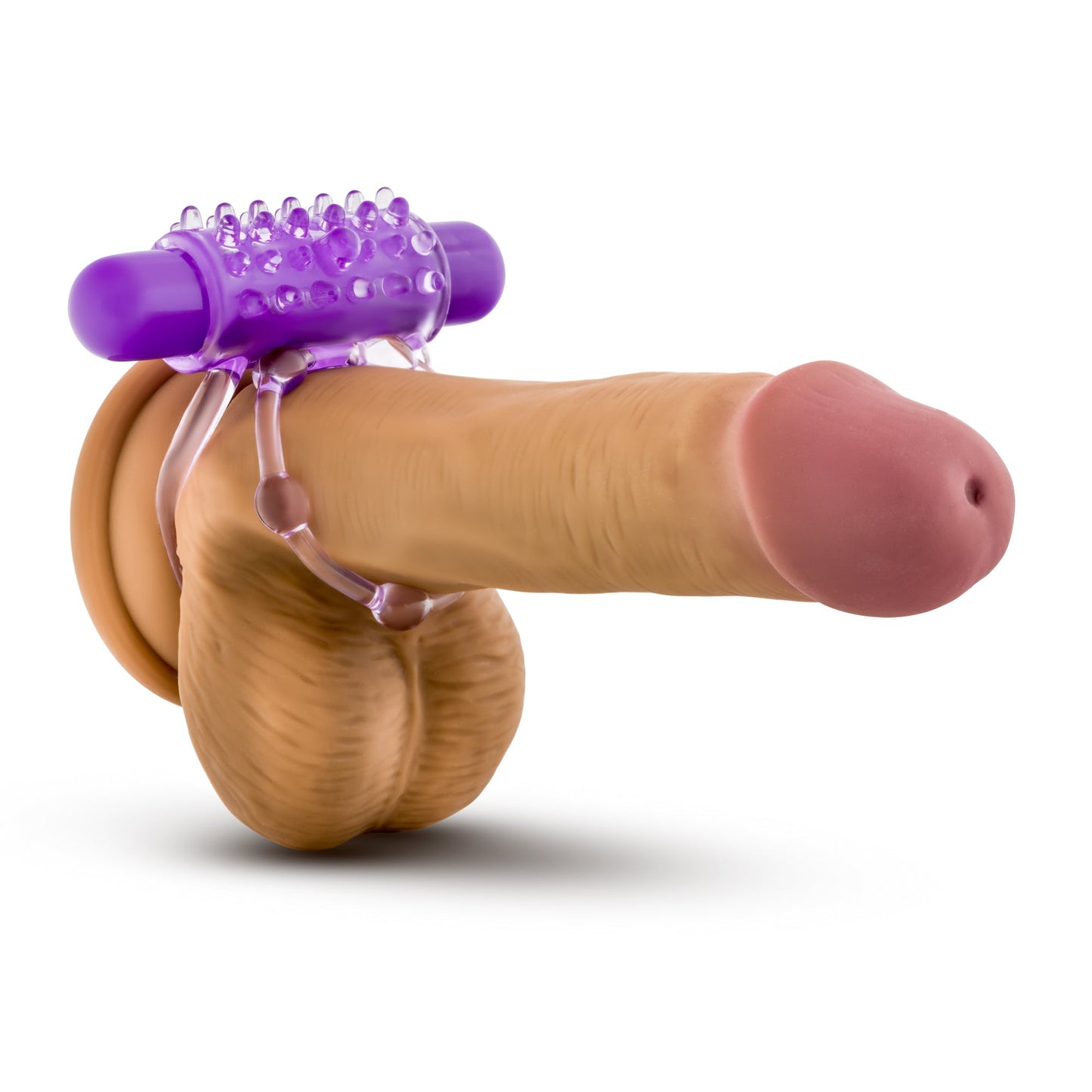 Play With Me The Player Vibrating Double Strap Cock Ring in Purple