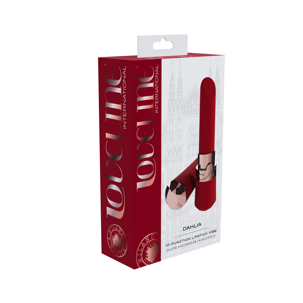 Loveline Dahlia 12.5 cm Lipstick Vibrator for Discreet Pleasure