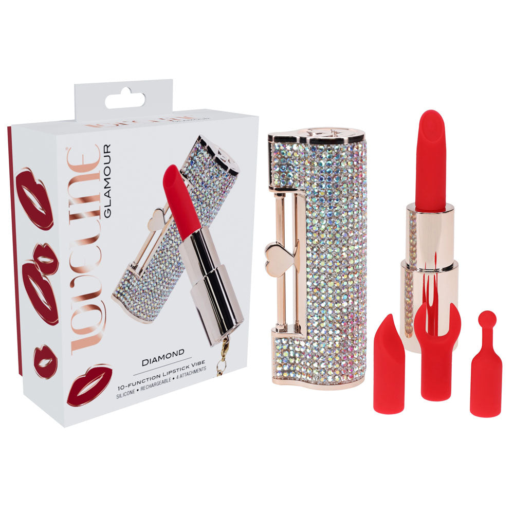 Loveline Diamond – 8.3 cm USB Rechargeable Lipstick Vibrator