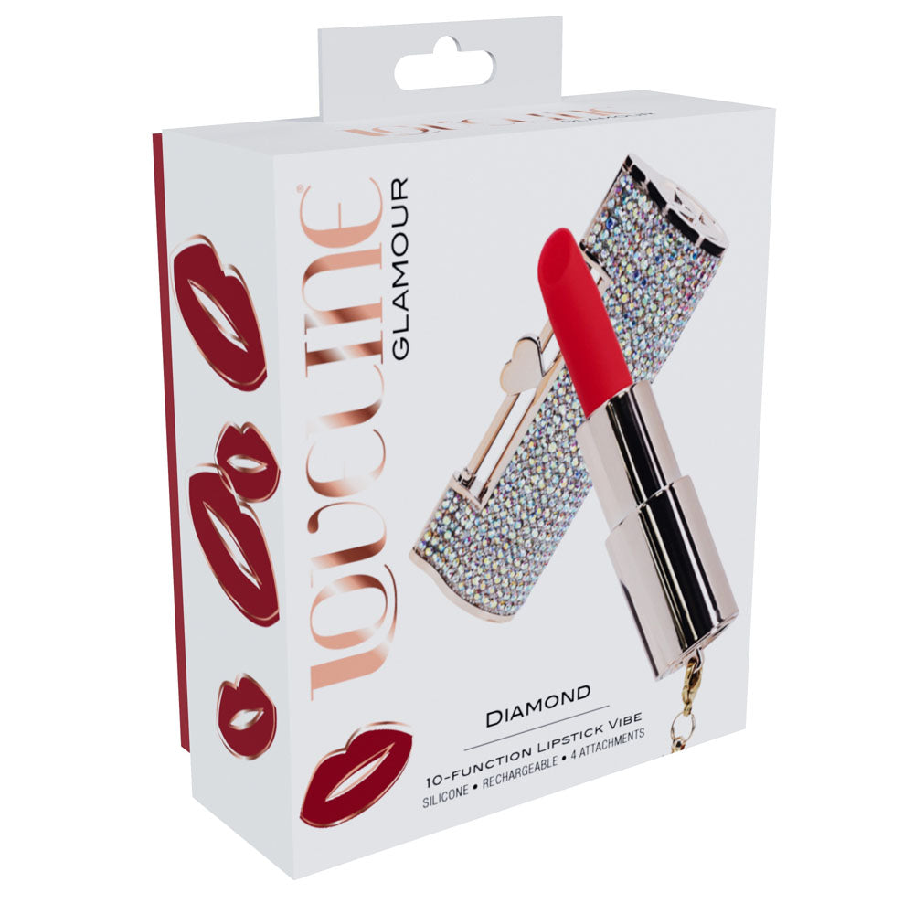 Loveline Diamond – 8.3 cm USB Rechargeable Lipstick Vibrator