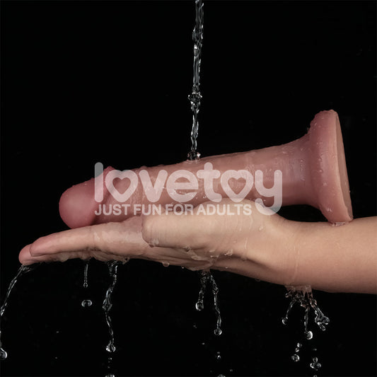 Lovetoy Dual-Density Power Cock – 8 Inch USB Rechargeable Vibrating Dong