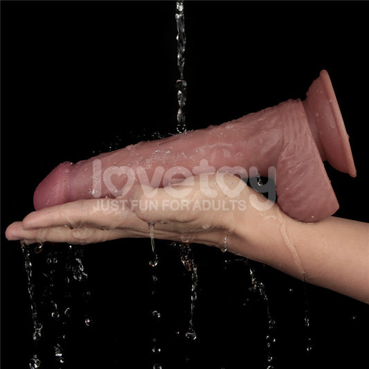 Lovetoy Dual-Density Power Cock – USB Rechargeable 9 Inch Vibrating Dildo