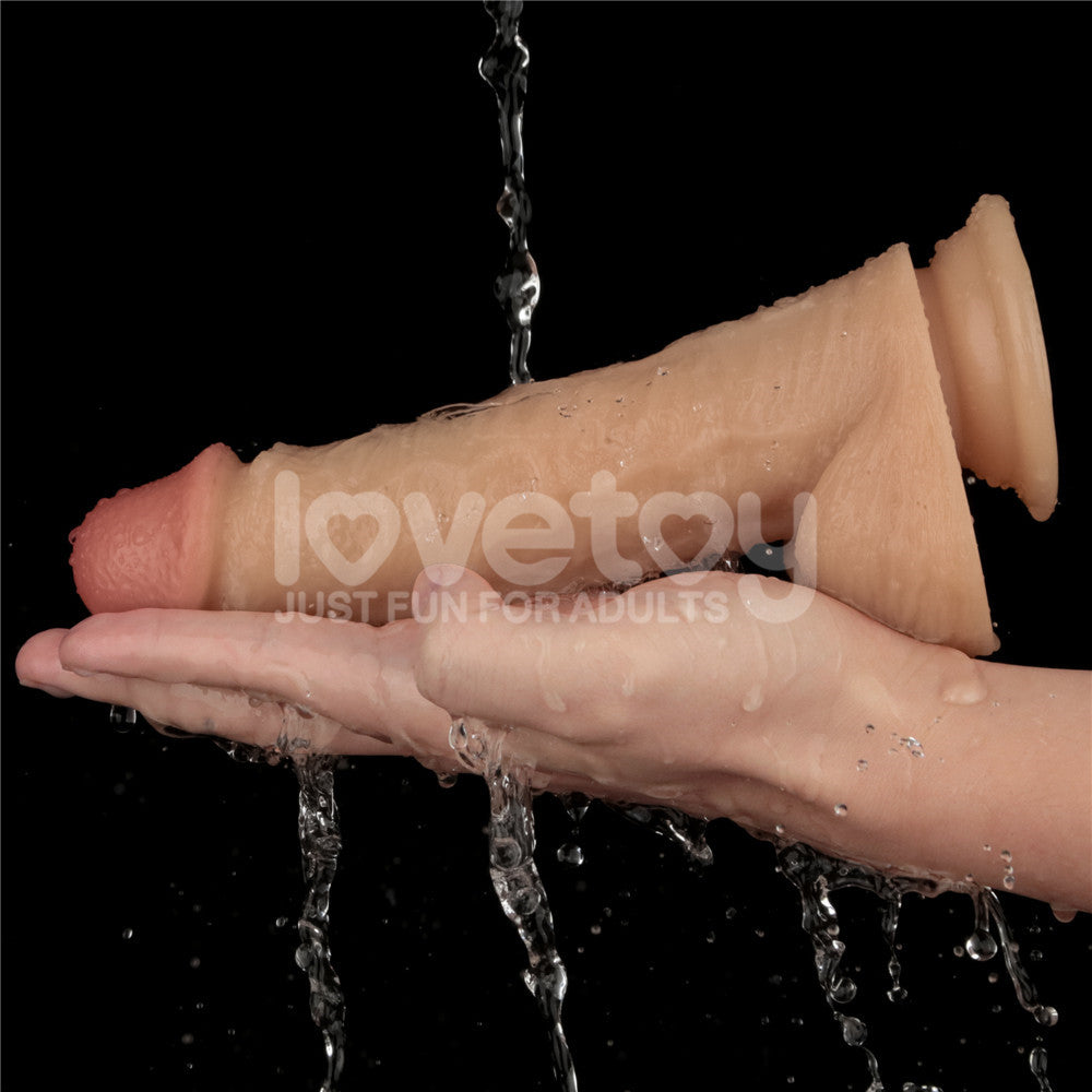 Power Basics 8 Inch Vibrating Dildo – Lifelike Waterproof Dildo