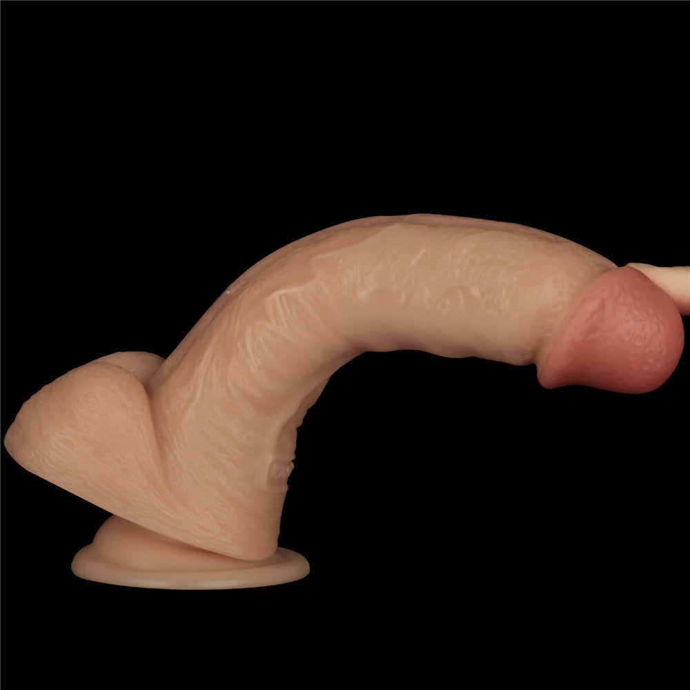 Power Basics 8 Inch Vibrating Dildo – Lifelike Waterproof Dildo