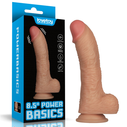 Power Basics 8.5 Inch USB Rechargeable Vibrating Dildo