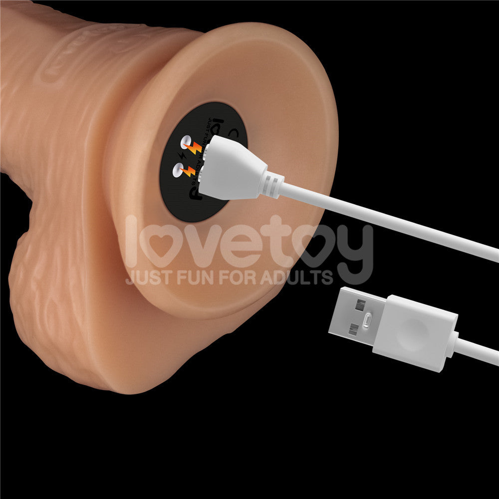 Power Basics 8.5 Inch USB Rechargeable Vibrating Dildo