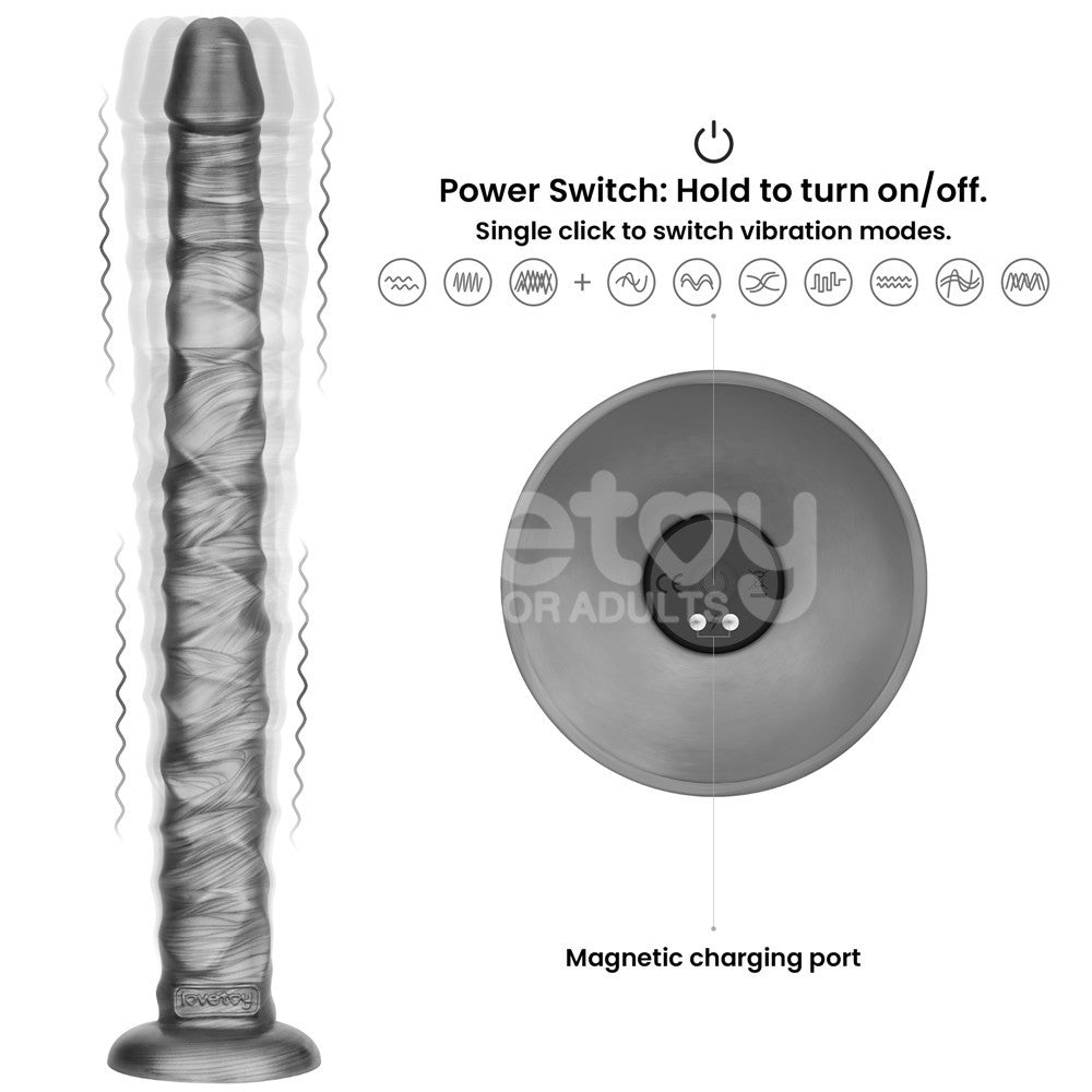 Vibrax Slider King Sized – 16 Inch USB Rechargeable Vibrating Dildo