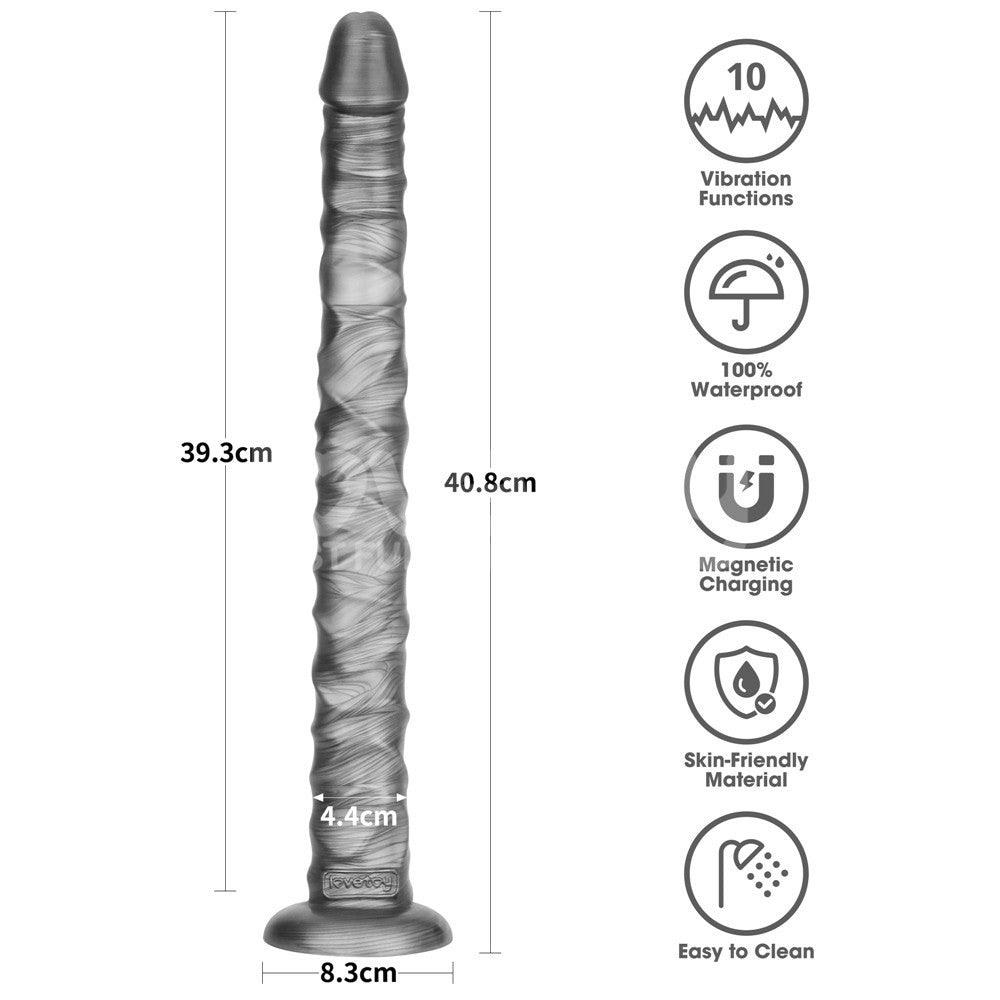 Vibrax Slider King Sized – 16 Inch USB Rechargeable Vibrating Dildo