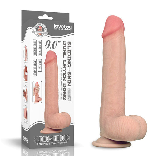 Sliding Skin Dual Layer Dong – Realistic 23 cm Flexible Dong > Dildos > Realistic Dildos