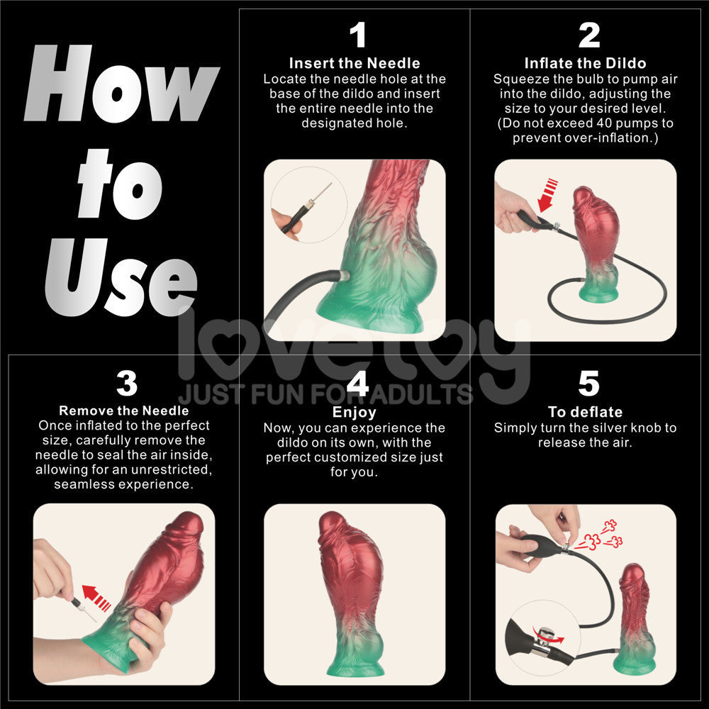Aerosx 8 Inch Dual Density Inflatable Dildo – Inflatable Fantasy Dildo