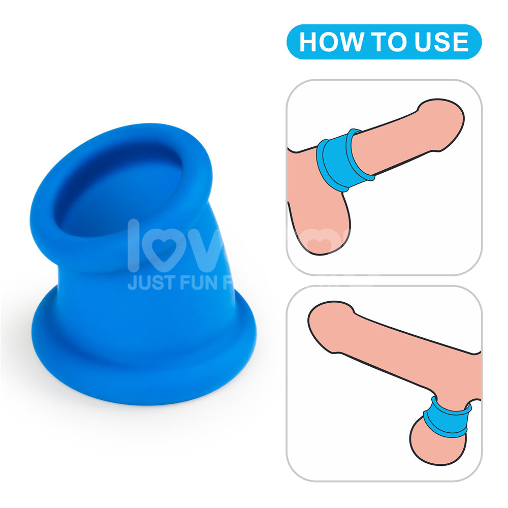 Tapered Squeeze Stretcher – Dual-Function Penis Ring and Ball Stretcher Silicone Device