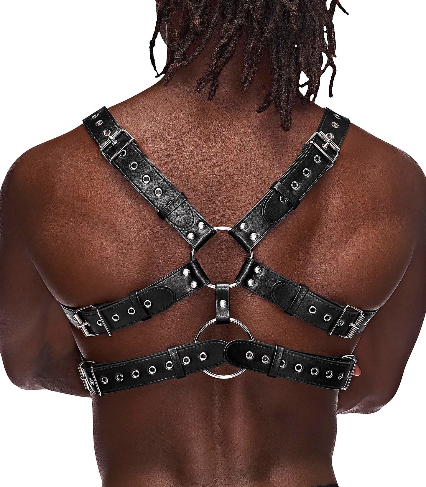 Gemini Leather Harness (Black) – Adjustable Leather Harness