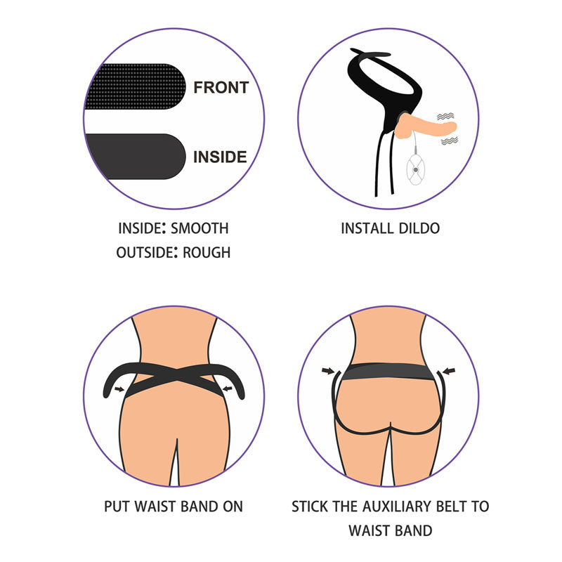 Ingen Vibrating Easy Strap-On Set – 21.6 cm Vibrating Strap-On