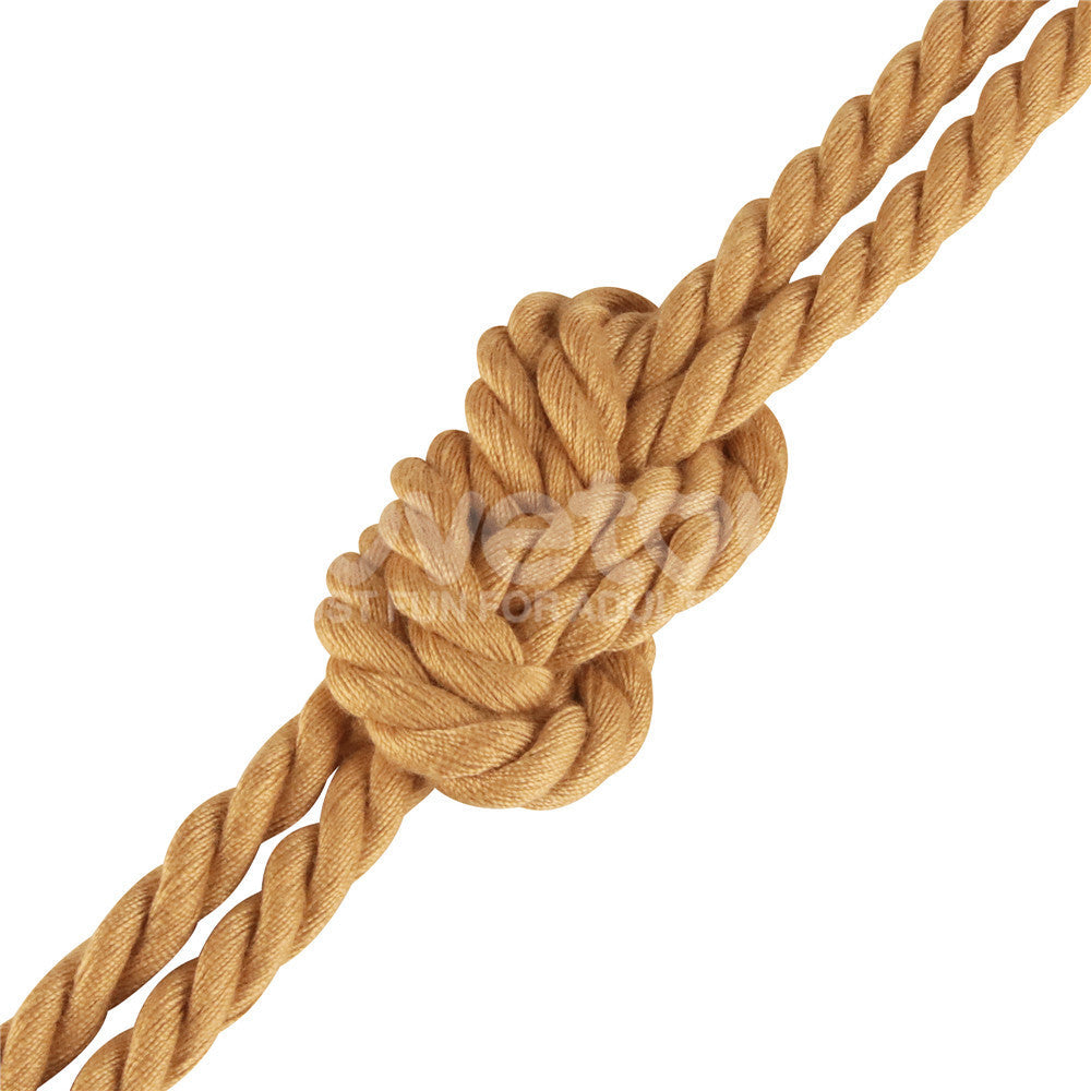 Rebellion Reign Natural Knot Bondage Rope 10 Meter Durable Cotton-Soft Rope
