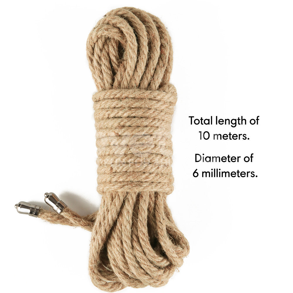 Rebellion Reign Rustic Hemp Bondage Rope 10 Meter – Traditional Bondage Rope