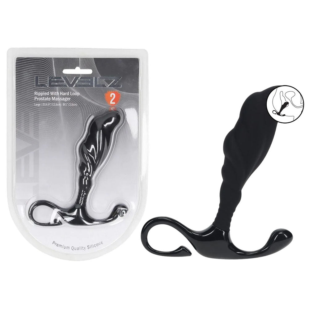 Levelz Rippled with Hard Loop (Large) – Silicone Large Prostate Massager