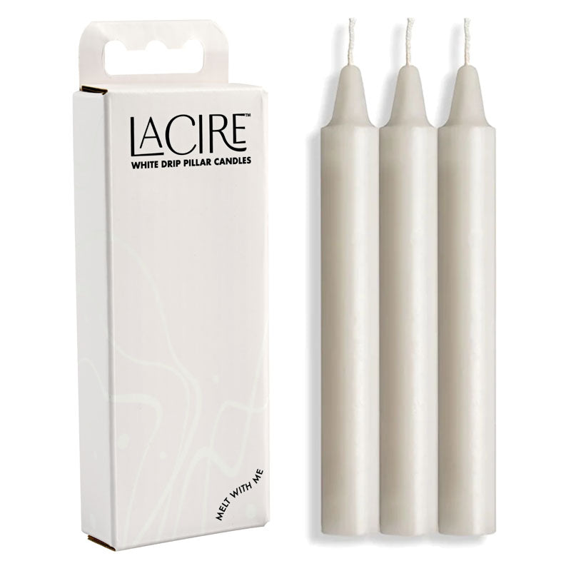 LaCire Drip Pillar Candles - 90 Minutes of Warm Pleasure
