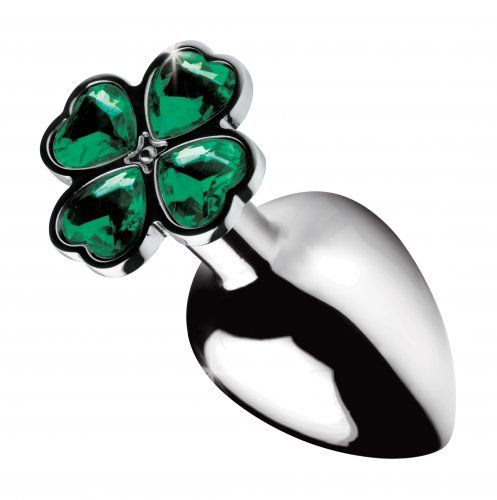 Lucky Clover Gem Anal Plug Large – Weighted Metal Butt Plug