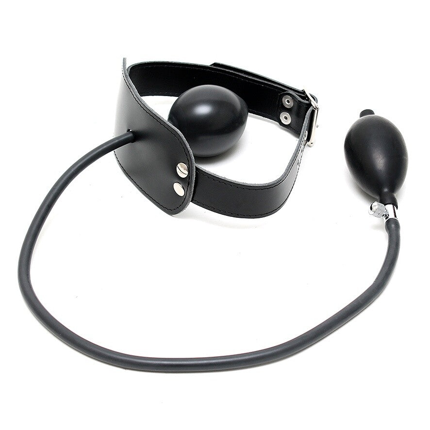 Leather Inflatable Gag – Genuine Leather Inflatable Gag