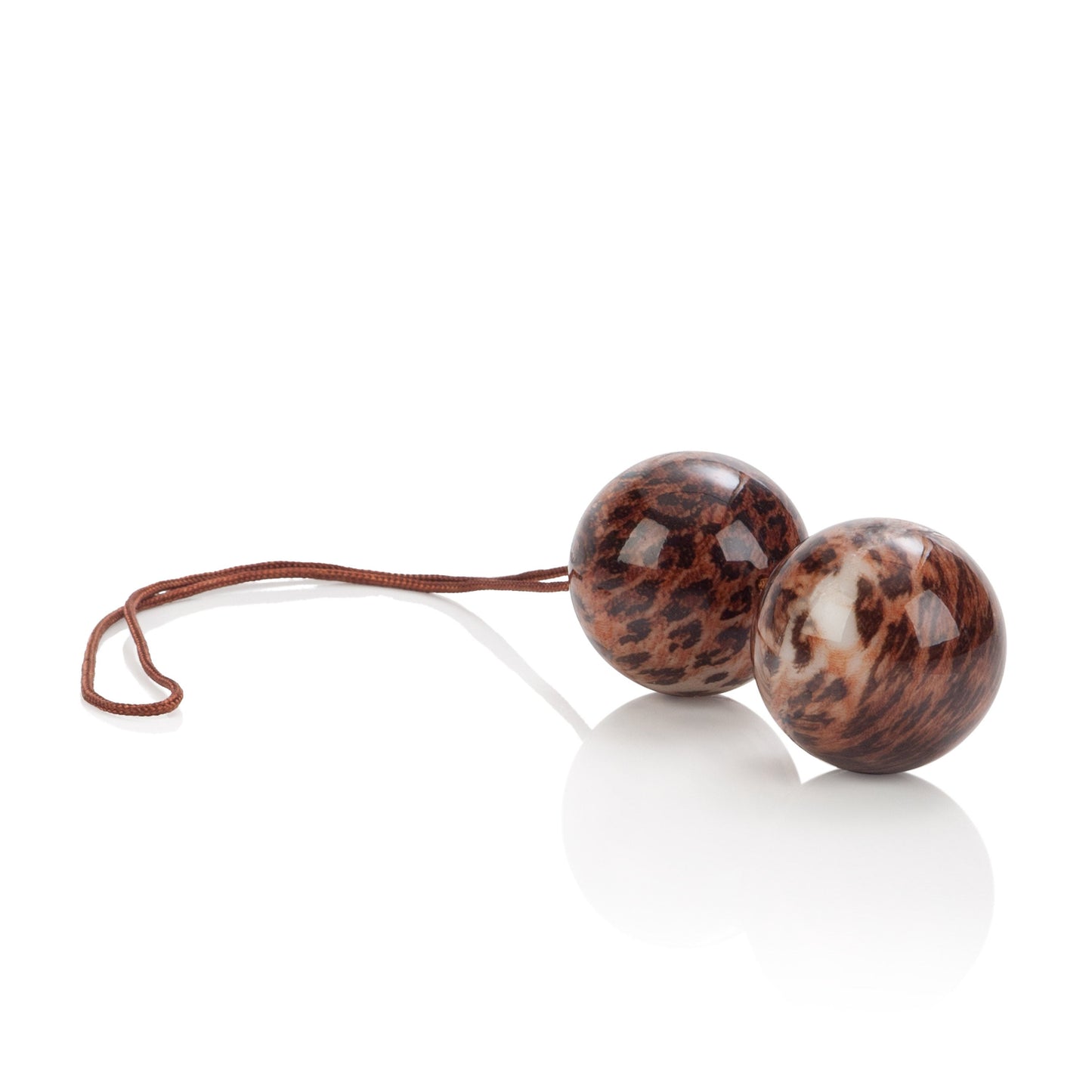 Leopard Duo Tone Kegel Balls With Sturdy Nylon Retrieval Cord