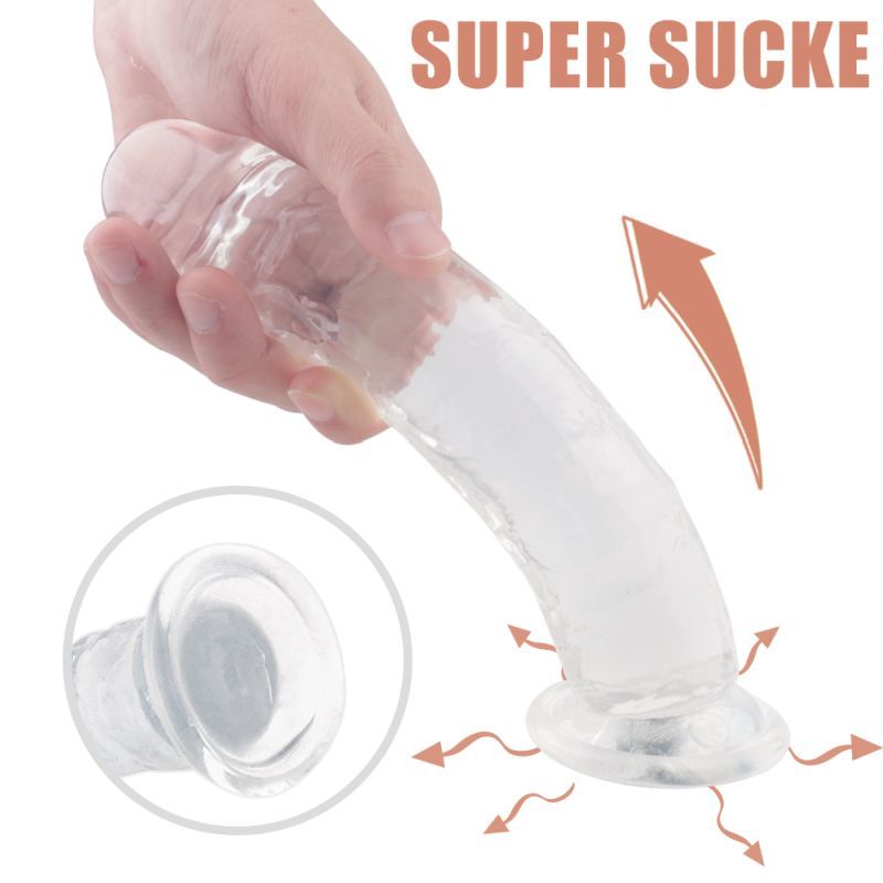 Lester 7.5" Dong Clear with Suction Base