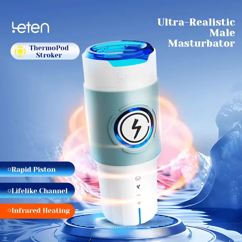 Leten - ThermoPod Pro - Infrared Heated Thrusting Male Masturbator 550 Thrusts/min Automatic Realistic Warming Stroker Masturbation Cup