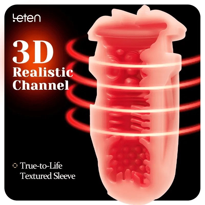 Leten - ThermoPod Pro - Infrared Heated Thrusting Male Masturbator 550 Thrusts/min Automatic Realistic Warming Stroker Masturbation Cup