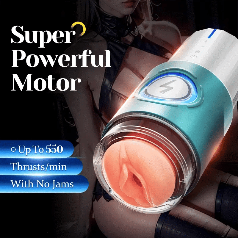 Leten - ThermoPod Pro - Infrared Heated Thrusting Male Masturbator 550 Thrusts/min Automatic Realistic Warming Stroker Blue Masturbation Cup