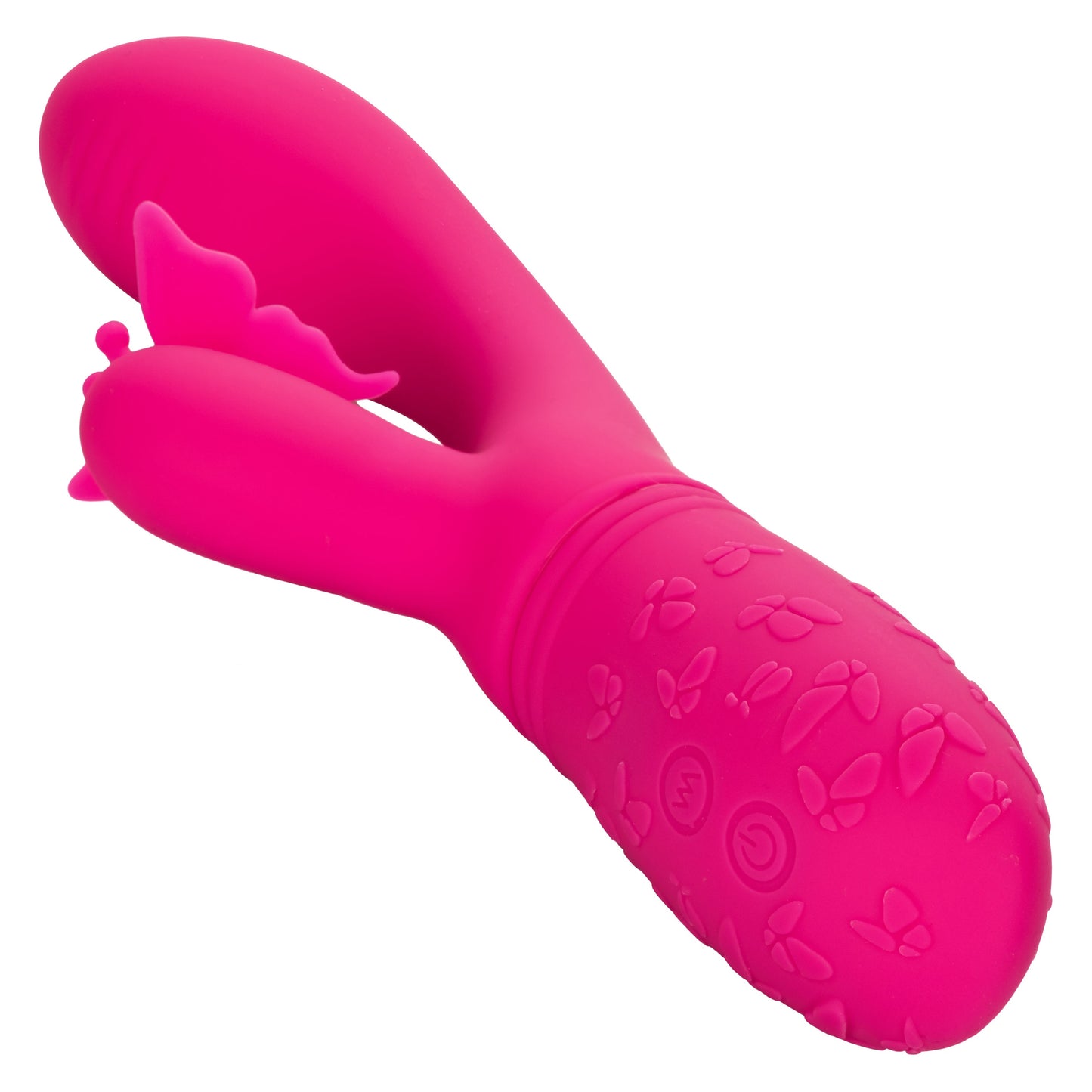Butterfly Kiss Flutter Vibrator in Pink with 10 Vibration Functions and Dual Motors