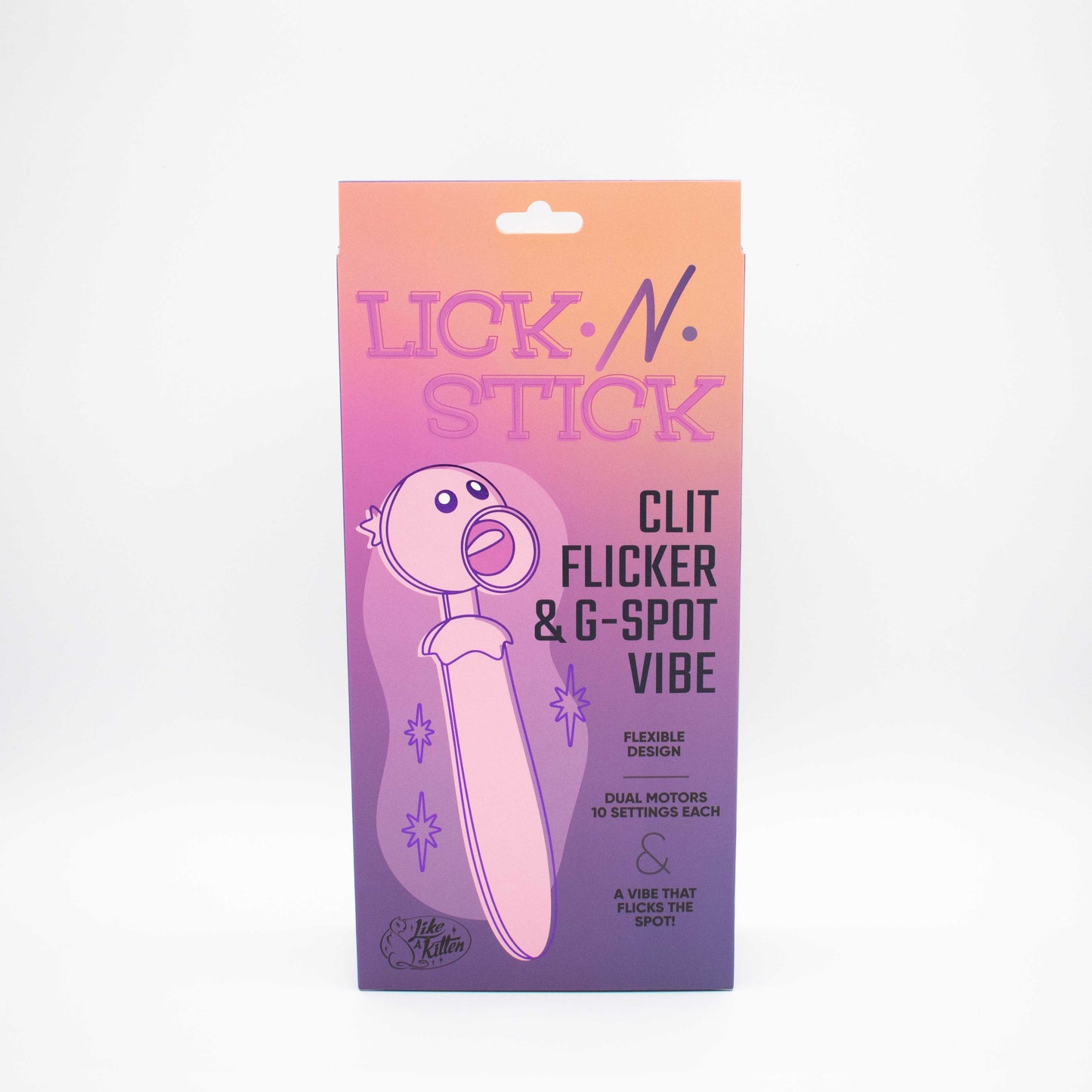 Lick n Stick Pink Clit Flicker and G-Spot Vibrator Toy
