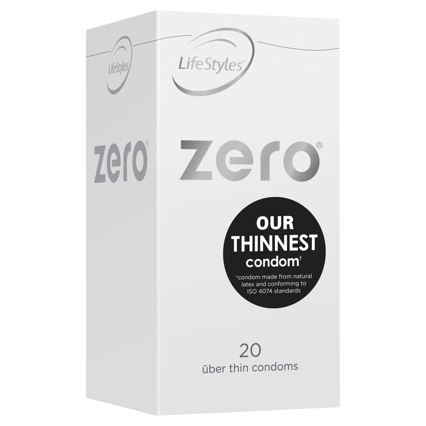 LifeStyles Zero Condoms – Uber Thin Lubricated Condoms 20 Pack