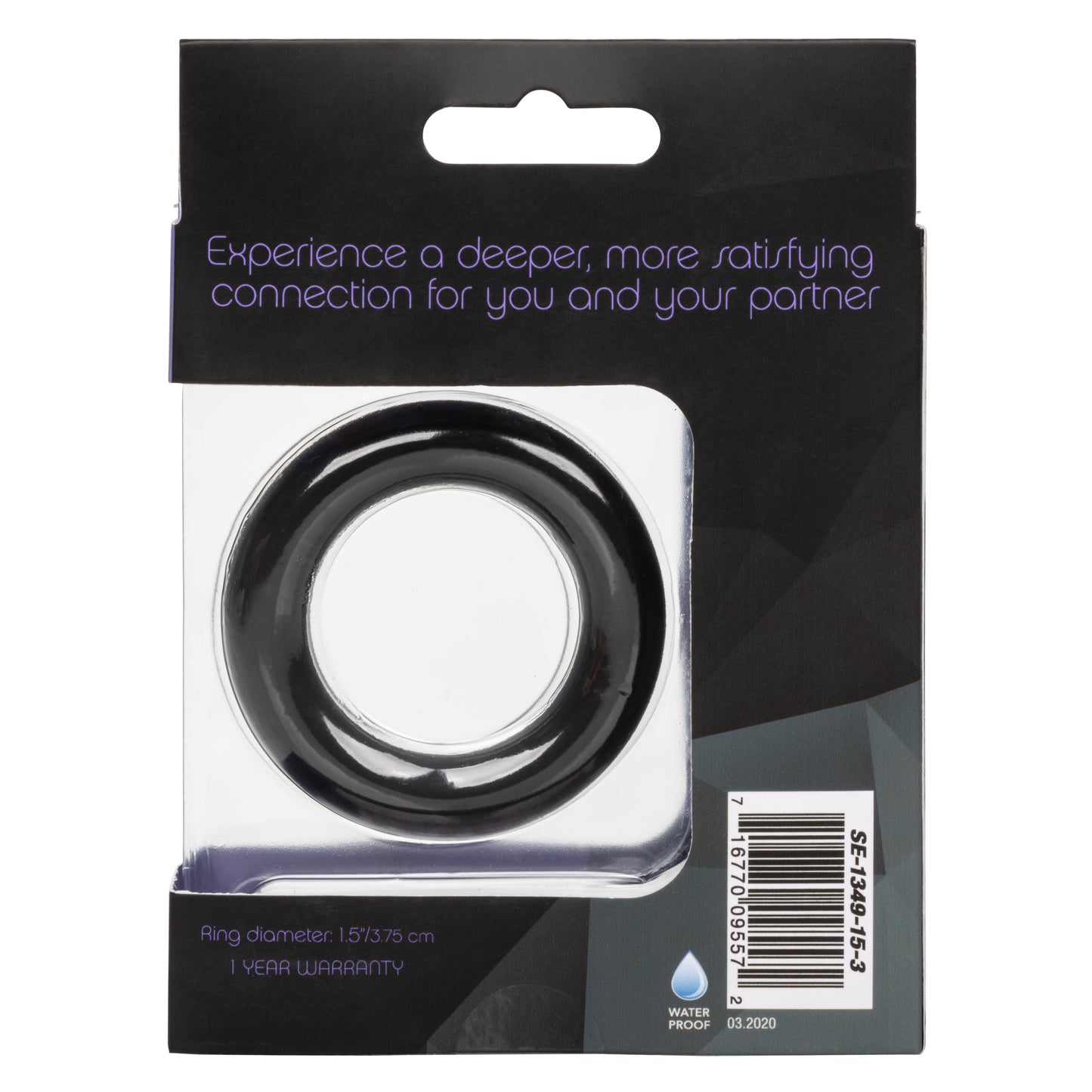 Link Up Ultra-Soft Verge Black Premium Silicone Stretchy Enhancer Ring