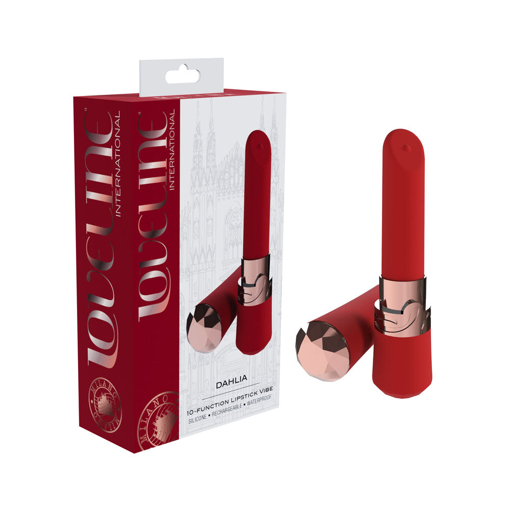 Loveline Dahlia 12.5 cm Lipstick Vibrator for Discreet Pleasure
